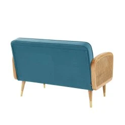 Baita Canapé Droit SILA Fixe 2 Places Cannage Et Velours Bleu 10 Baita Canapé Droit SILA Fixe 2 Places Cannage Et Velours Bleu -Vente-unique shop canape droit sila fixe 2 places cannage et velours bleu 13892528 38520624 1140x1140