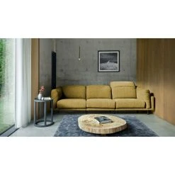 Maison Aubertin Canapé Droit Tissu Jaune Palazetto - 3 Places
