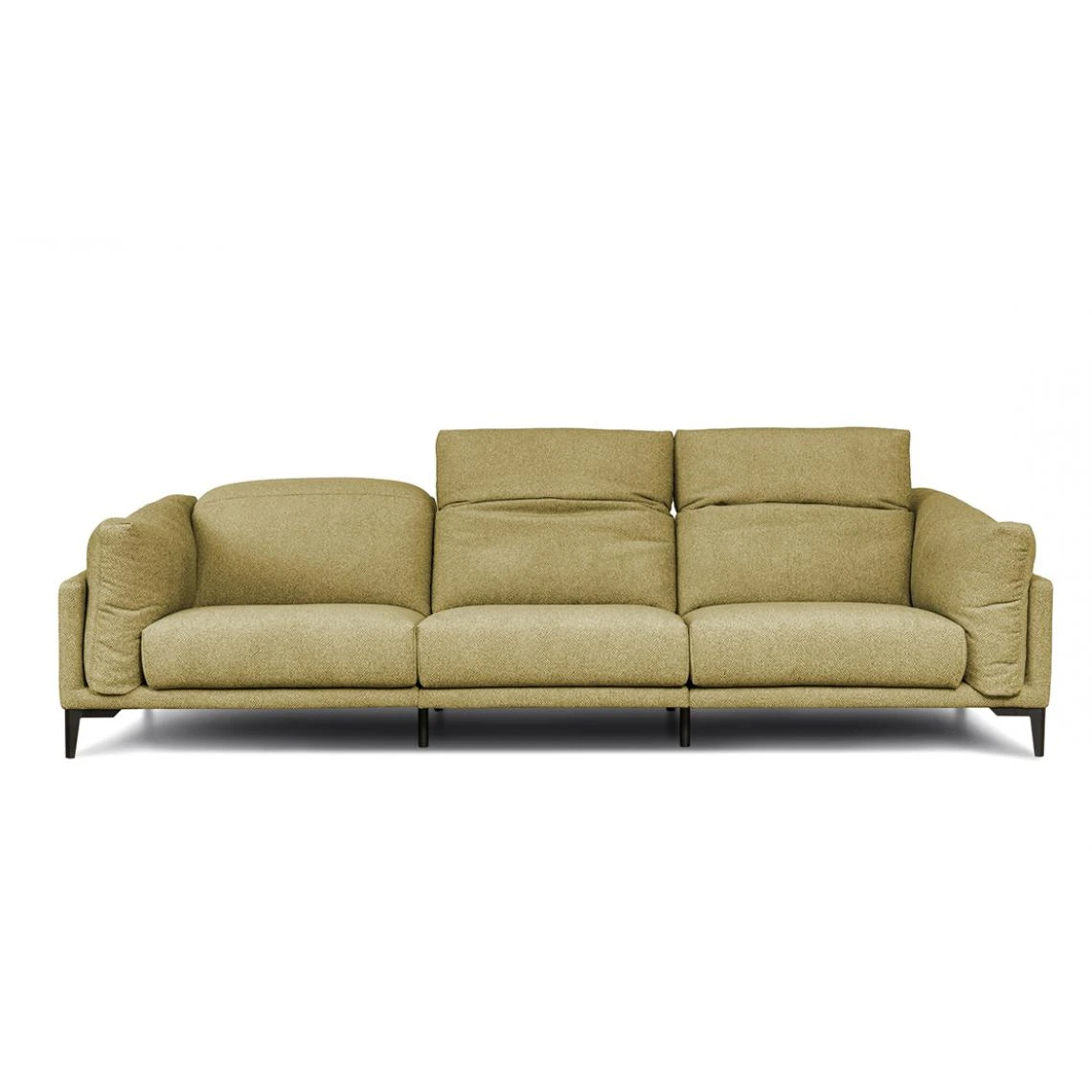 Maison Aubertin Canapé Droit Tissu Jaune Palazetto - 3 Places 4 Maison Aubertin Canapé Droit Tissu Jaune Palazetto - 3 Places – Image 2