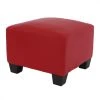 Mendler Canapé-élément Pouf Repose-pied Lyon, Modulaire, Simili-cuir, Rouge