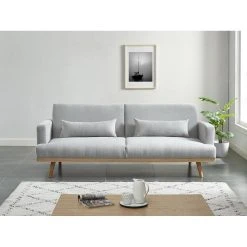 Vente-unique Canapé 3 Places Convertible Clic-clac En Tissu ESME - Gris Clair -Vente-unique shop canape esme 11650524 30672850 1140x1140