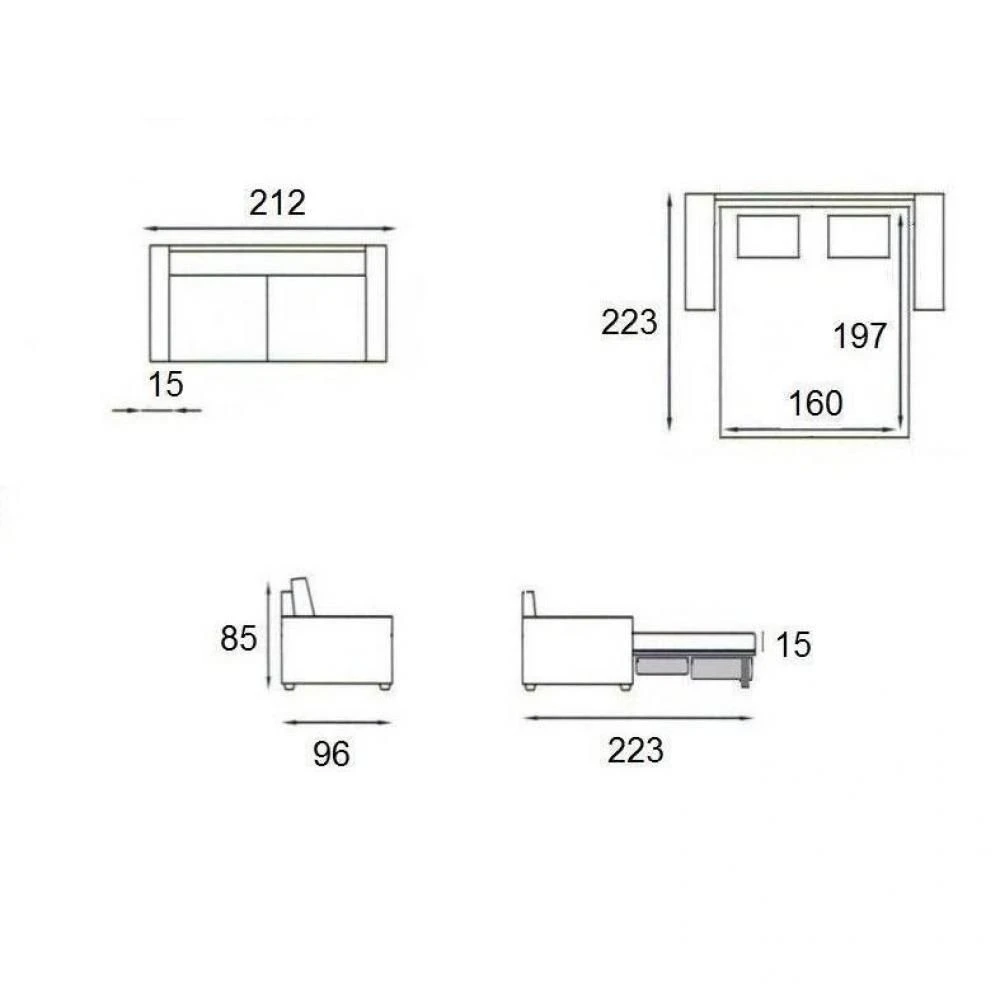 Inside 75 Canapé Convertible 3-4 Places SELECT Matelas 16cm Sommier Lattes 160c... 7 Inside 75 Canapé Convertible 3-4 Places SELECT Matelas 16cm Sommier Lattes 160c... – Image 5