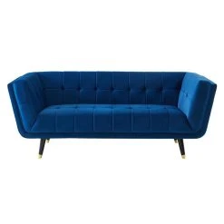 Vente-unique Canapé 3 Places SAMANTHA II En Velours - Bleu Nuit -Vente-unique shop canape fixe samantha ii 12845052 34674482 1140x1140