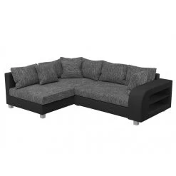 Vente-unique Canapé D'angle Convertible Tissu Et Simili KUOPIO - Gris Et Noir - An... -Vente-unique shop canape kuopio 10504578 27219320 1140x1140