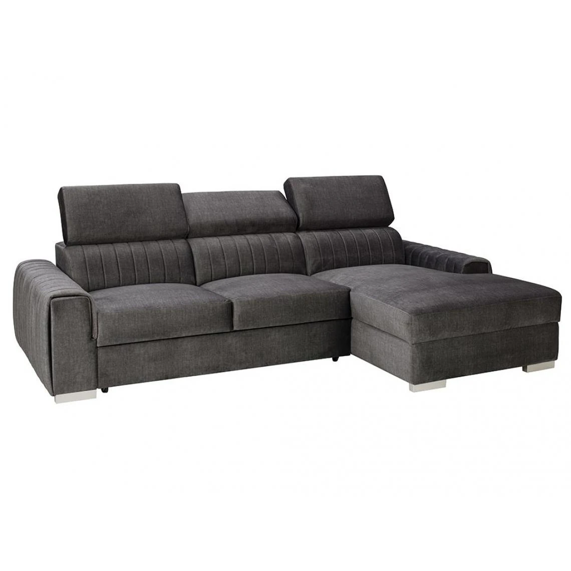 PASCAL MORABITO Canapé D'angle Convertible En Tissu Anthracite LARICA De PASCAL MORAB... 5 PASCAL MORABITO Canapé D'angle Convertible En Tissu Anthracite LARICA De PASCAL MORAB... – Image 3