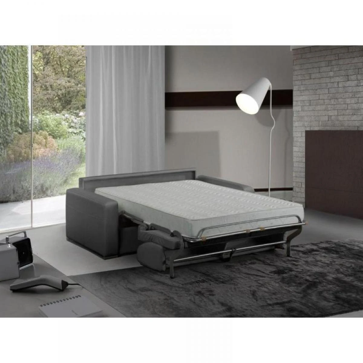 Inside 75 Canapé Lit 2-3 Places MASTER Convertible RAPIDO 120 Cm Cuir Noir MATE... 6 Inside 75 Canapé Lit 2-3 Places MASTER Convertible RAPIDO 120 Cm Cuir Noir MATE... – Image 4