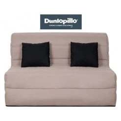 UB DESIGN SALON Canapé Lit Caly BZ 140 Mousse 28 Kg Couette Taupe