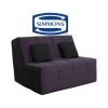 UB DESIGN SALON Canapé Lit Well Bz 140 Tissu Aubergine Matelas Simmons 45kg