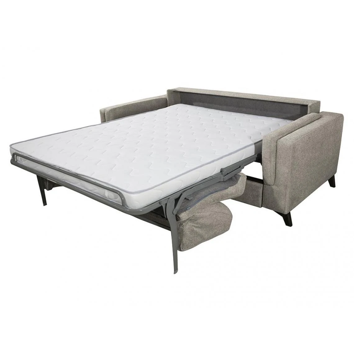 DUNLOPILLO Canapé 4 Places Convertible Express En Tissu Gris - Couchage 160 Cm -... 6 DUNLOPILLO Canapé 4 Places Convertible Express En Tissu Gris - Couchage 160 Cm -... – Image 4