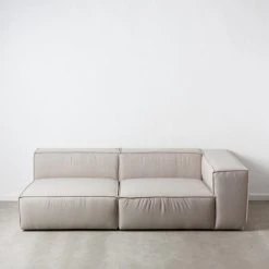 Tousmesmeubles Canapé Module Droit Tissu/Gris Taille L - AISSA -Vente-unique shop canape module droit tissugris taille l aissa 11510868 30141562 1140x1140