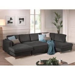 Lisa Design Canapé Panoramique 7 Places BROOKE - Angle Droit - Velours Gris Fonc?... -Vente-unique shop canape panoramique 7 places brooke angle droit velours gris fonce 11704844 30845752 1140x1140