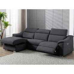 Vente-unique Canapé D'angle Relax électrique En Tissu Anthracite PEDRERA - Angle ... -Vente-unique shop canape pedrera 11668704 30722452 1140x1140