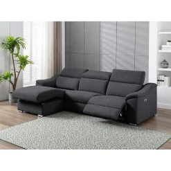 Vente-unique Canapé D'angle Relax électrique En Tissu Anthracite PEDRERA - Angle ... -Vente-unique shop canape pedrera 11668704 30722454 1140x1140