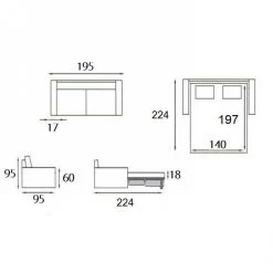 Inside 75 Canapé Lit 3 Places MASTER Convertible RAPIDO 140 Cm Tweed Cross Gris... -Vente-unique shop canape rapido 18cm master 140 tweed gris graphite 6