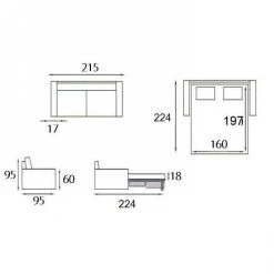 Inside 75 Canapé Lit 3-4 Places MASTER Convertible RAPIDO 160 Cm Cuir Eco Gris ... -Vente-unique shop canape rapido 18cm master 160 cuir eco graphite 6