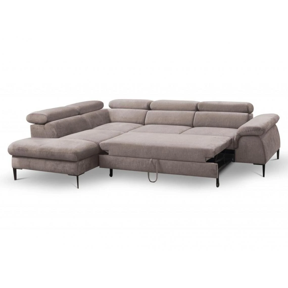 PASCAL MORABITO Grand Canapé D'angle Convertible En Velours Taupe SEPINA De PASCAL MO... 6 PASCAL MORABITO Grand Canapé D'angle Convertible En Velours Taupe SEPINA De PASCAL MO... – Image 4