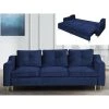 Vente-unique Canapé 3 Places Convertible En Velours SORENI - Bleu Nuit -Vente-unique shop canape soreni 10588396 27521474 1140x1140