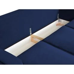 Vente-unique Canapé 3 Places Convertible En Velours SORENI - Bleu Nuit -Vente-unique shop canape soreni 10588396 27521480 1140x1140