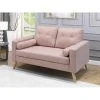 Vente-unique Canapé 2 Places En Tissu Effet Lainage à Bouclettes TATUM - Rose -Vente-unique shop canape tatum 10484990 27133418 1140x1140