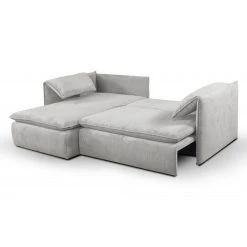 PASCAL MORABITO Canapé D'angle Convertible En Velours Côtelé Gris Clair TEODORA De ... -Vente-unique shop canape teodora 11959870 31710544 1140x1140