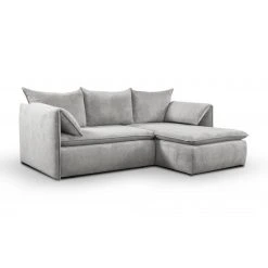 PASCAL MORABITO Canapé D'angle Convertible En Velours Côtelé Gris Clair TEODORA De ... -Vente-unique shop canape teodora 11959914 31710760 1140x1140