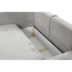 PASCAL MORABITO Canapé D'angle Convertible En Velours Côtelé Gris Clair TEODORA De ... -Vente-unique shop canape teodora 11959914 31710766 1140x1140