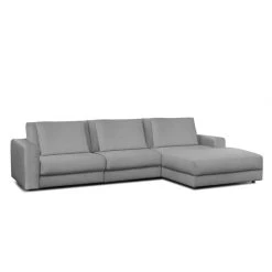 Maison Aubertin Canapé Tissu Angle Droit Gris Clair Venezia - 5 Places -Vente-unique shop canape tissu angle droit gris clair venezia 5 places 10229224 26372318 1140x1140