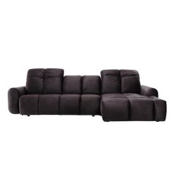 Maison Aubertin Canapé Tissu Angle Méridienne Droit Gris Foncé Anacapri - 3 Places -Vente-unique shop canape tissu angle meridienne droit gris fonce anacapri 3 places 10215936 26333448 1140x1140