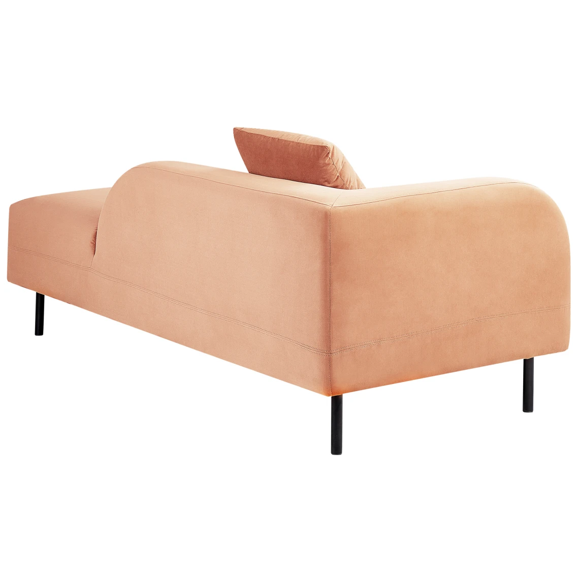Beliani Chaise Longue Côté Gauche Rose Pêche LE CRAU 7 Beliani Chaise Longue Côté Gauche Rose Pêche LE CRAU – Image 5