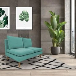 MES Chauffeuse 2 Places En Tissu Celadon - HOMY