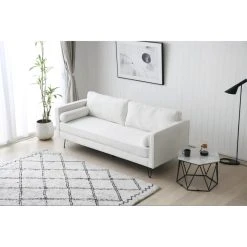 CONCEPT USINE CLOUD - Canapé 3 Places Blanc Bouclette Avec Pieds En Métal -Vente-unique shop cloud canape 3 places blanc bouclette avec pieds en metal 13726296 37875878 1140x1140