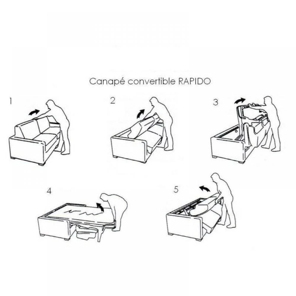 Inside 75 Canapé Lit CLUB DELUXE Convertible RAPIDO 140 Cm Sommie Lattes Cuir V... 7 Inside 75 Canapé Lit CLUB DELUXE Convertible RAPIDO 140 Cm Sommie Lattes Cuir V... – Image 5