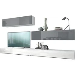 MPC Combinaison Murale Corps En Blanc Mat/façades En Blanc Haute Brillanc... 8 MPC Combinaison Murale Corps En Blanc Mat/façades En Blanc Haute Brillanc... -Vente-unique shop combinaison murale corps en blanc matfacades en blanc haute brillance et gris haute brillance 12493402 33367622 1140x1140