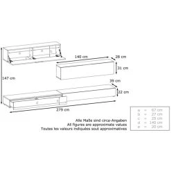 MPC Combinaison Murale Corps En Blanc Mat/façades En Blanc Haute Brillanc... 9 MPC Combinaison Murale Corps En Blanc Mat/façades En Blanc Haute Brillanc... -Vente-unique shop combinaison murale corps en blanc matfacades en blanc haute brillance et gris haute brillance 12493402 33367624 1140x1140