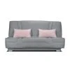 Gruhier COMFORT BULTEX Banquette Clic Clac - Tissu Gris + Coussins Deco Rose -...