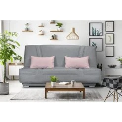 Gruhier COMFORT BULTEX Banquette Clic Clac - Tissu Gris + Coussins Deco Rose -... -Vente-unique shop comfort bultex banquette clic clac tissu gris coussins deco rose l193 x p9 11357660 29669566 1140x1140