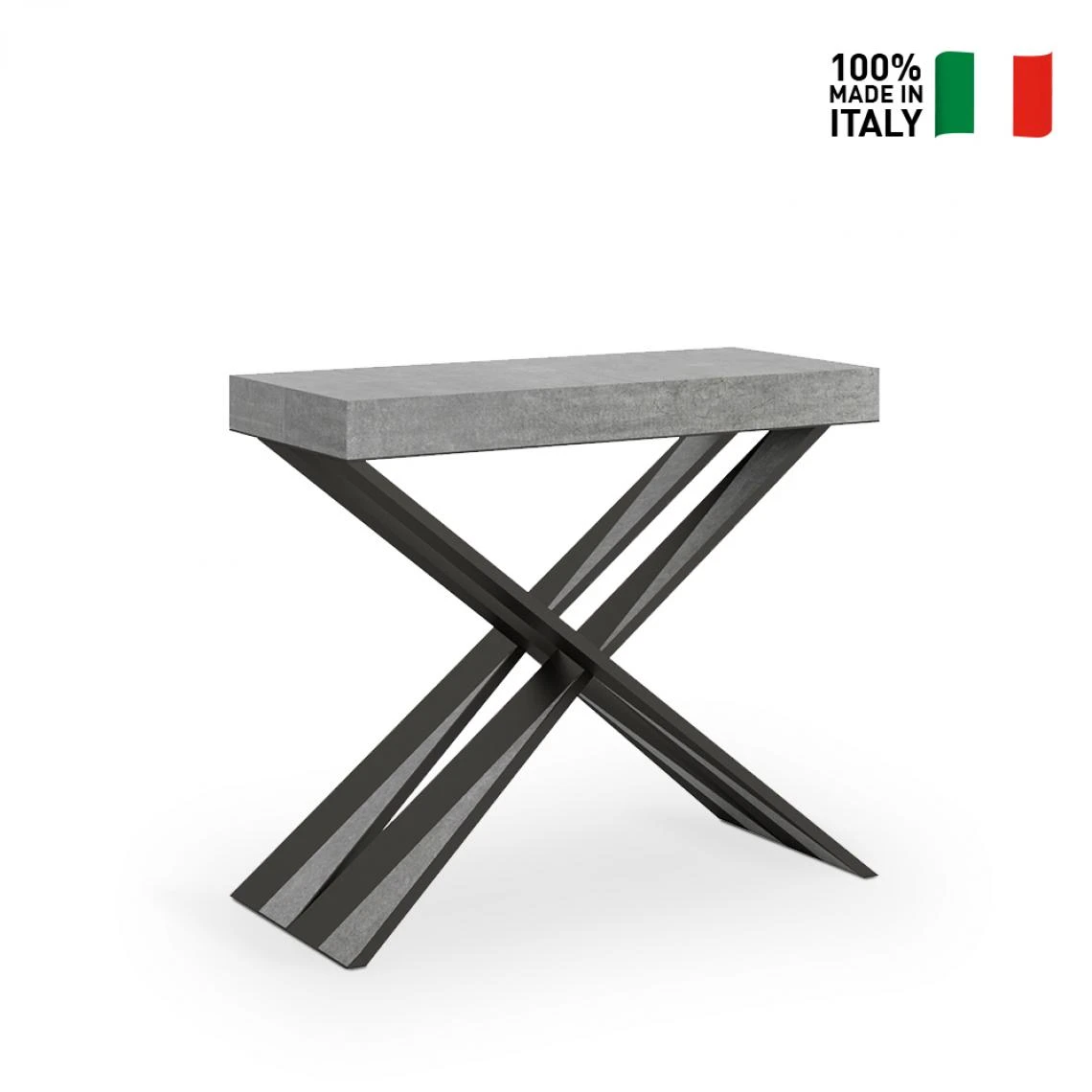 Itamoby Console Design Extensible 90x40-300 Cm Table Moderne Diago Concrete 4 Itamoby Console Design Extensible 90x40-300 Cm Table Moderne Diago Concrete – Image 2