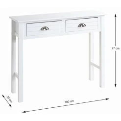 Pegane Console / Table Console En Bois Massif Et MDF Coloris Blanc - Longueur... -Vente-unique shop console table console en bois massif et mdf coloris blanc longueur 100 x hauteur 77 x profondeur 30 cm 12406866 33074380 1140x1140