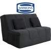 UB DESIGN SALON Canapé Lit Well Bz 140 Tissu Anthracite Matelas Simmons 45kg