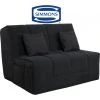 UB DESIGN SALON Canapé Lit Well Bz 140 Tissu Noir Matelas Simmons 45kg
