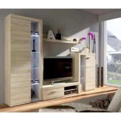 CSTORE - Meuble Tv - Contemporain - Décor Chêne Sonoma - L 120 Cm - ...