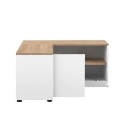 TEMAHOME CSTORE - Symbiosys Meuble Tv Angle 2 Portes - Décor Chêne Et Blanc -... -Vente-unique shop cstore symbiosys meuble tv angle 2 portes decor chene et blanc l 90xp 90xh 45 cm 10636372 27674980 1140x1140