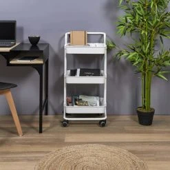 MES Desserte 3 étages En Métal Karl Blanc. 9 MES Desserte 3 étages En Métal Karl Blanc. -Vente-unique shop desserte 3 etages en metal karl blanc 13816186 38262392 1140x1140