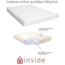 Inside 75 EGO Canapé Grand Confort Microfibre Taupe Convertible Ouverture RAPID... -Vente-unique shop ego 140 canape rapido tweed beige 3