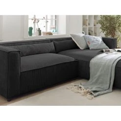 Lisa Design Ela - Canapé D'angle Droit 4 Places - En Velours Côtelé - Style Con... -Vente-unique shop ela canape dangle droit 4 places en velours cotele style contemporain 12633770 33939002 1140x1140