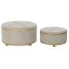 Pegane Ensemble De 2 Banquettes Coffres En Bois Coloris Beige