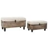 Pegane Ensemble De 2 Banquettes Coffres En Bois Et Polyester Coloris Gris/Mar... -Vente-unique shop ensemble de 2 banquettes coffres en bois et polyester coloris grismarron 13600896 37358140 1140x1140
