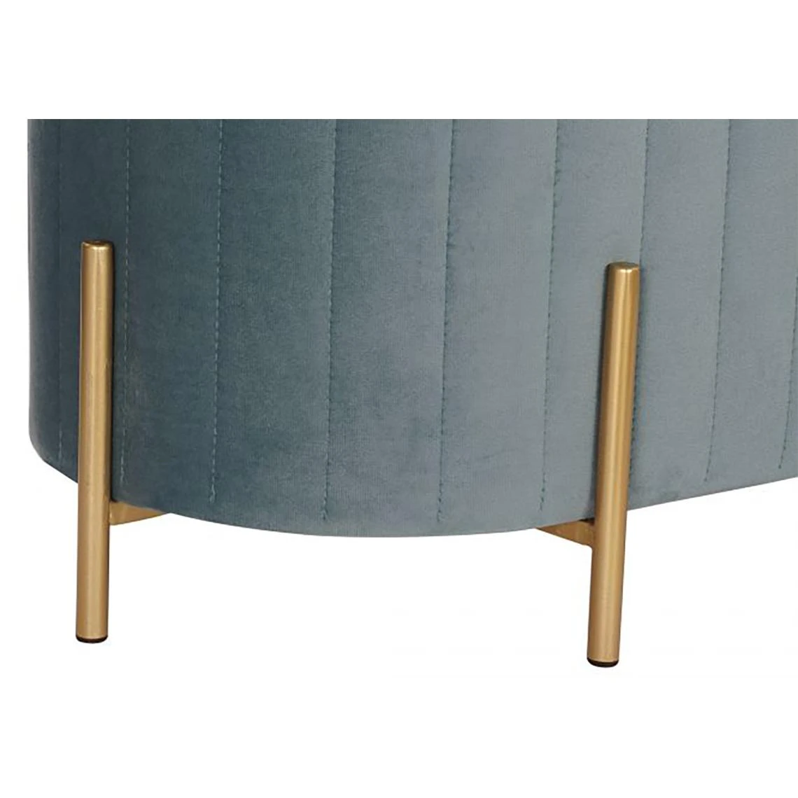 Pegane Ensemble De 2 Banquettes En Métal Et Polyester Coloris Bleu Et Pieds ... 5 Pegane Ensemble De 2 Banquettes En Métal Et Polyester Coloris Bleu Et Pieds ... – Image 3