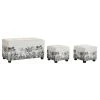 Pegane Ensemble De 3 Banquettes Coffres En MDF Et Polyester Coloris Beige Mot... -Vente-unique shop ensemble de 3 banquettes coffres en mdf et polyester coloris beige motif tropical 13499566 36971548 1140x1140