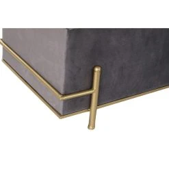 Pegane Ensemble De 3 Banquettes Coffres En MDF , Polyester Coloris Velours Gr... -Vente-unique shop ensemble de 3 banquettes coffres en mdf polyester coloris velours gris et metal dore 13499590 36971654 1140x1140